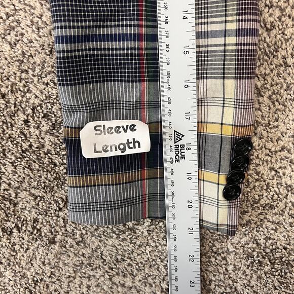 J.Crew Ludlow Mens 42S Preppy Equestrian‎ Old Money Madras Plaid Dinner Jacket - Picture 11 of 12